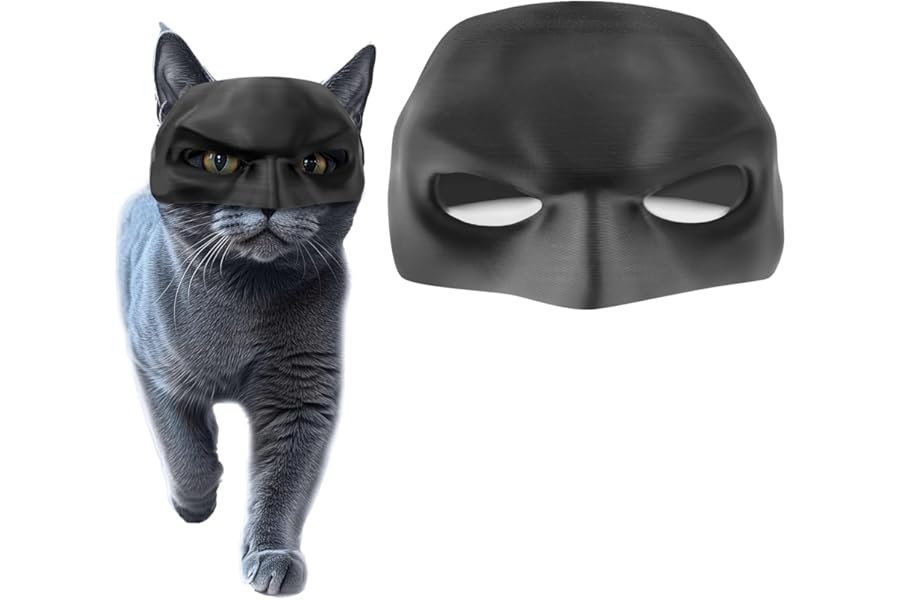 Cat Mask Cosplay, Cat Cosplay Hat,Soft Silicone Made,Batcat Avenger Mask Funny Costumes Accessories for Large Cats and Kitten (for Large Cats)