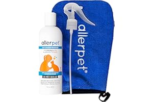 Allerpet Aloe Vera Free Cat Dander Remover - Pet Dander Allergy Relief, Natural & Safe Allergy Relief for Cats and Humans, Soothing Chamomile & Rosemary, Made in USA (12 oz)