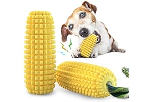 Carllg Dog Chew Toys for Aggressive Chewers, Indestructible Tough Durable Squeaky Interactive Dog Toys, Puppy Teeth Chew Corn Stick Toy for Small Medium Large Breed