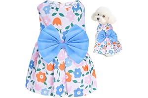 choyaxo Floral Dog Dress Cute Dog Skirt Pet Dress Summer Pet Clothes for Puppy Small Cats