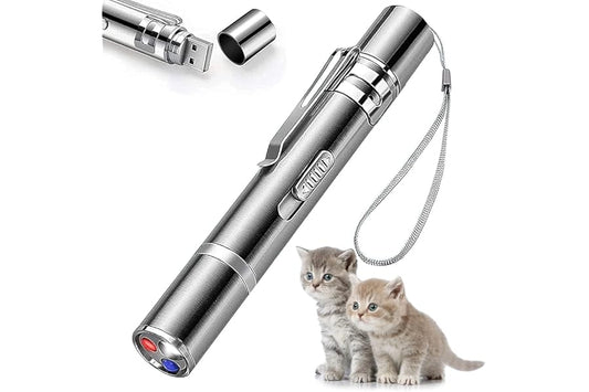 BEGRIM Cat Toys Laser Pointer for Indoor, Rechargeable, 7 Adjustable Wand Red Light Pet Interactive Cat Mouse Toys to Keep Busyfor Kitten Dog Chase Play