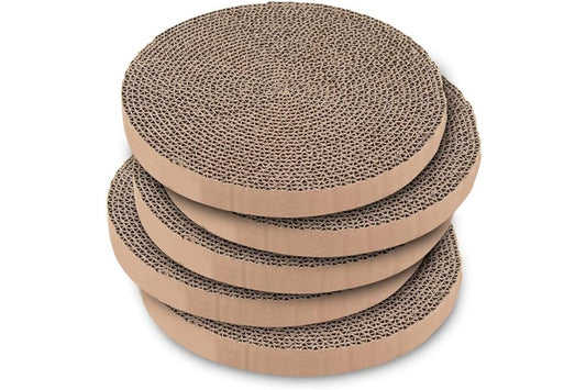 Best Pet Supplies Cat Scratcher Replacement Pads - Cardboard Cat Scratcher Pad, Relieves Stress, Supports Pet Behaviors, 5 Count