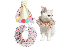 Cat Dog Princess Costumes Puppy Cat Birthday Bandana Scarf and Party Hat Cute Lace Dog Bib Scarf and Christmas Hat Doggy Birthday Party Decorations Set
